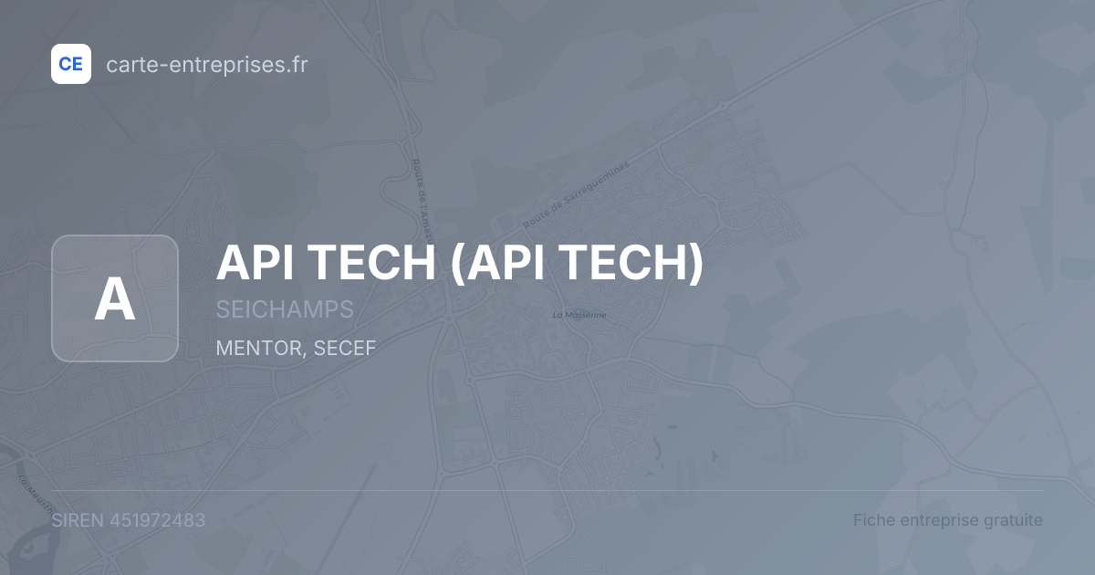 API TECH — 451972483 — fiche entreprise