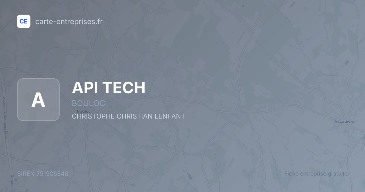 API TECH — 751905548 — fiche entreprise
