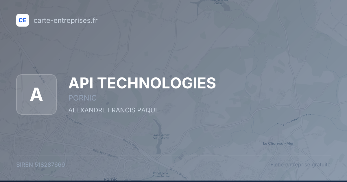 API TECHNOLOGIES — 518287669 — fiche entreprise