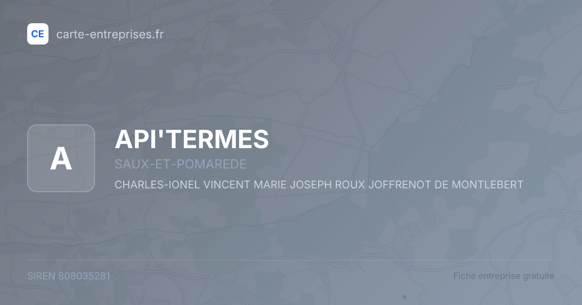API'TERMES — 808035281 — fiche entreprise