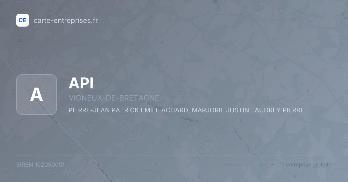 API — 102050051 — fiche entreprise