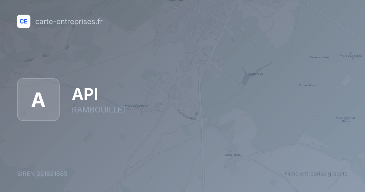 API — 351821665 — fiche entreprise