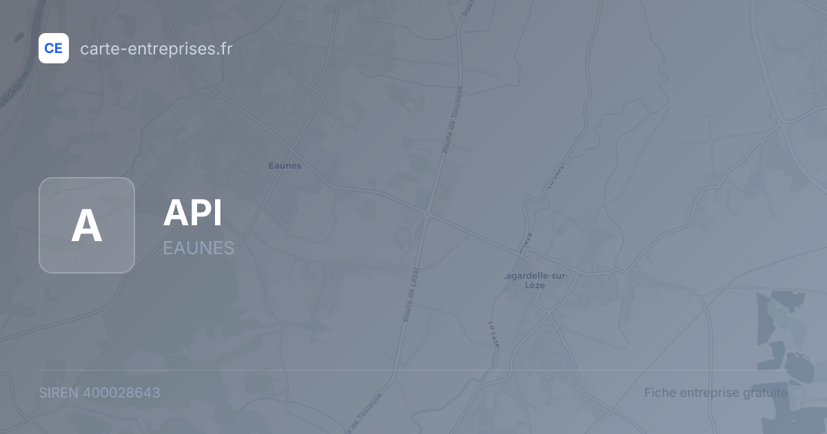 API — 400028643 — fiche entreprise