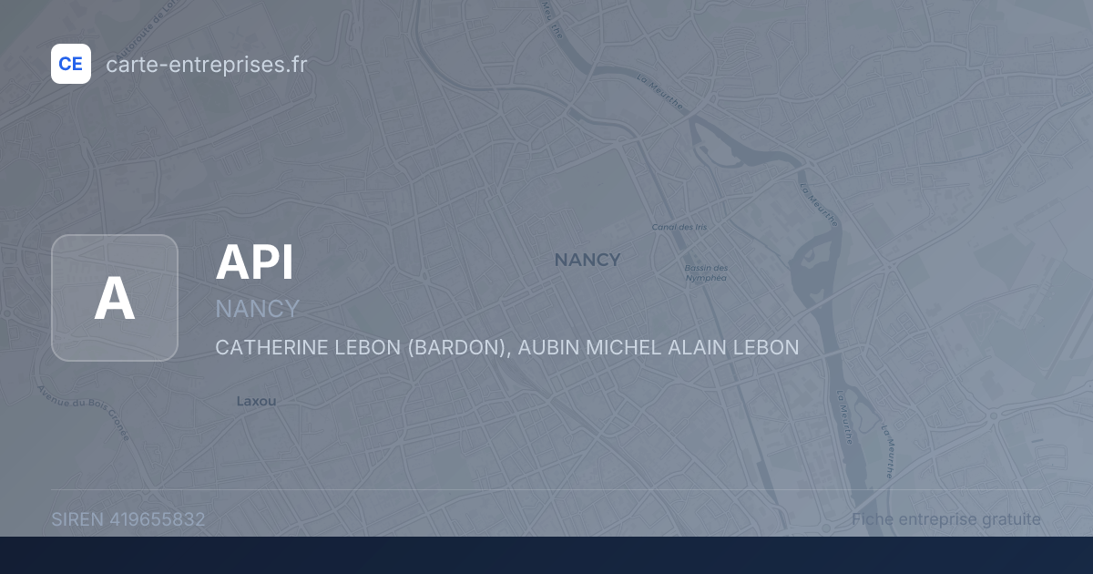 API — 419655832 — fiche entreprise