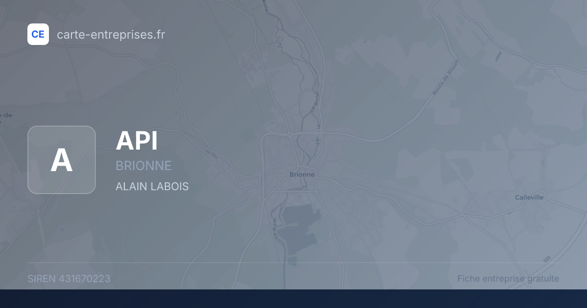 API — 431670223 — fiche entreprise
