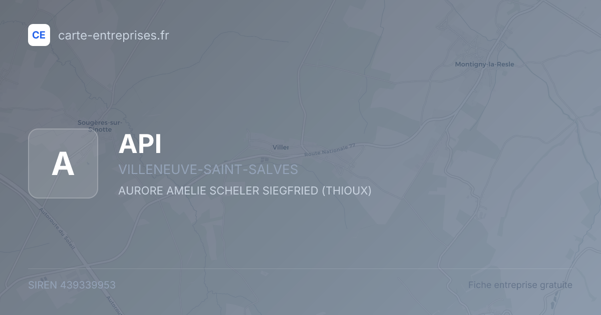 API — 439339953 — fiche entreprise