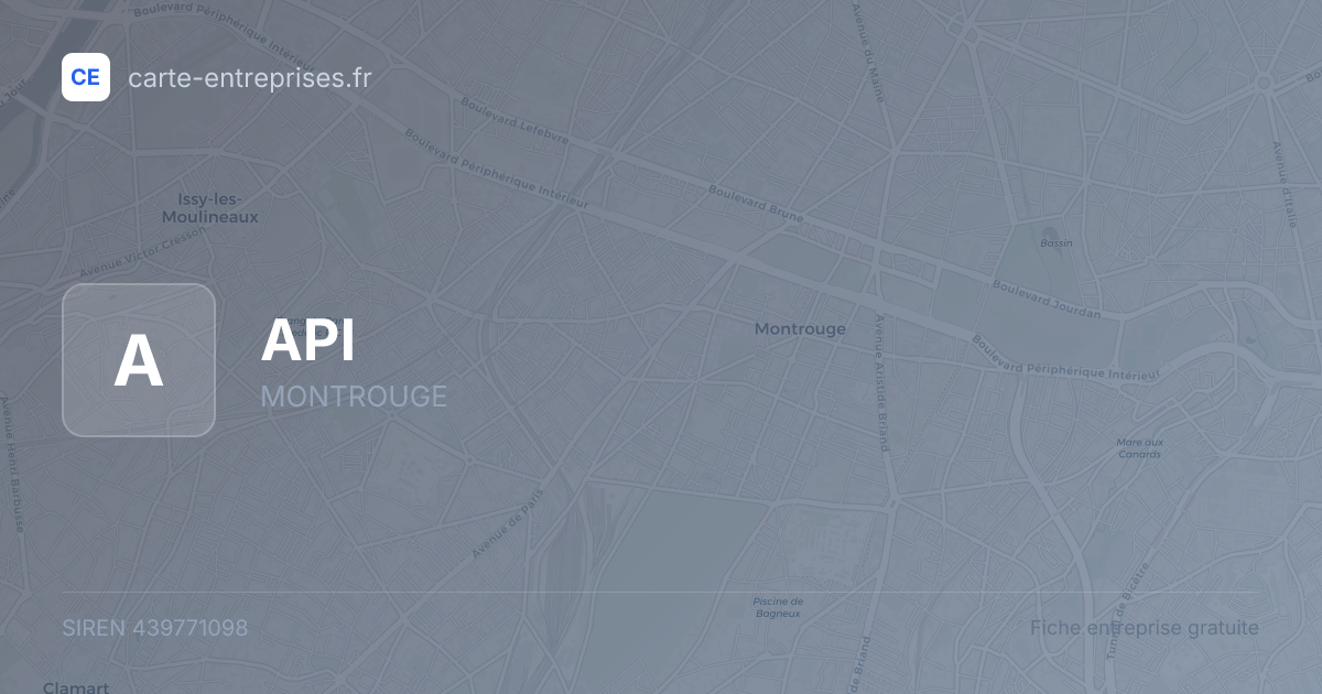 API — 439771098 — fiche entreprise