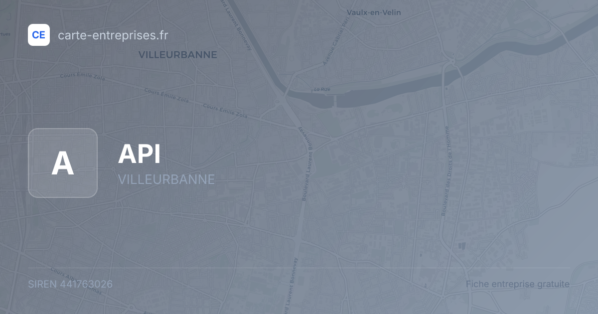 API — 441763026 — fiche entreprise