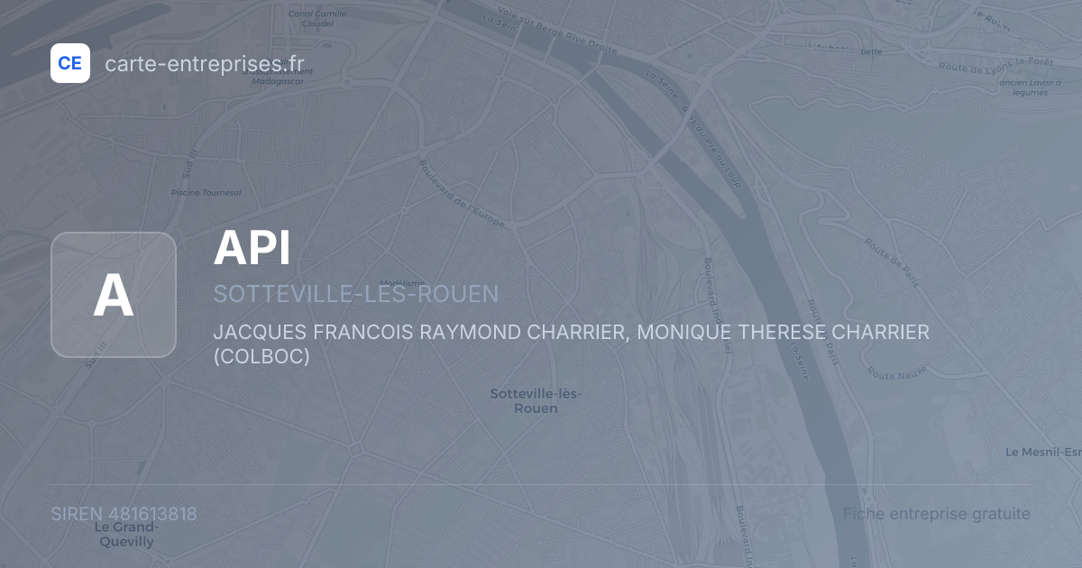 API — 481613818 — fiche entreprise
