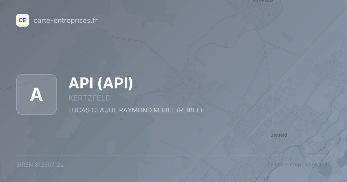 API — 812307122 — fiche entreprise