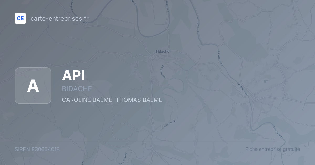 API — 830654018 — fiche entreprise
