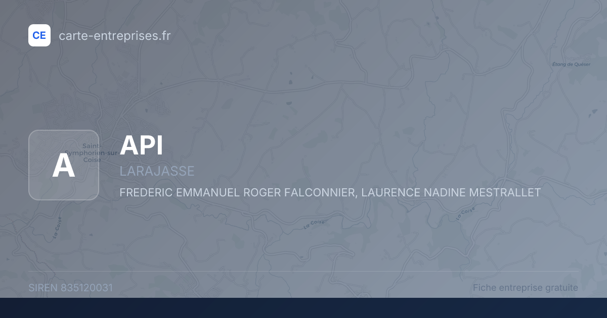 API — 835120031 — fiche entreprise
