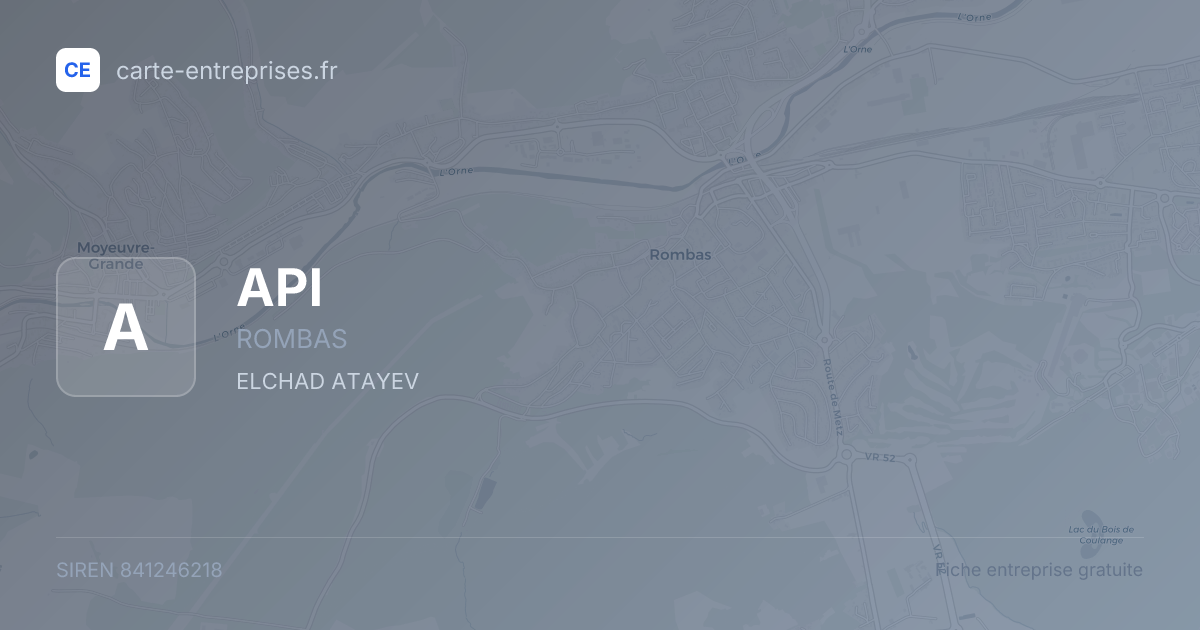 API — 841246218 — fiche entreprise