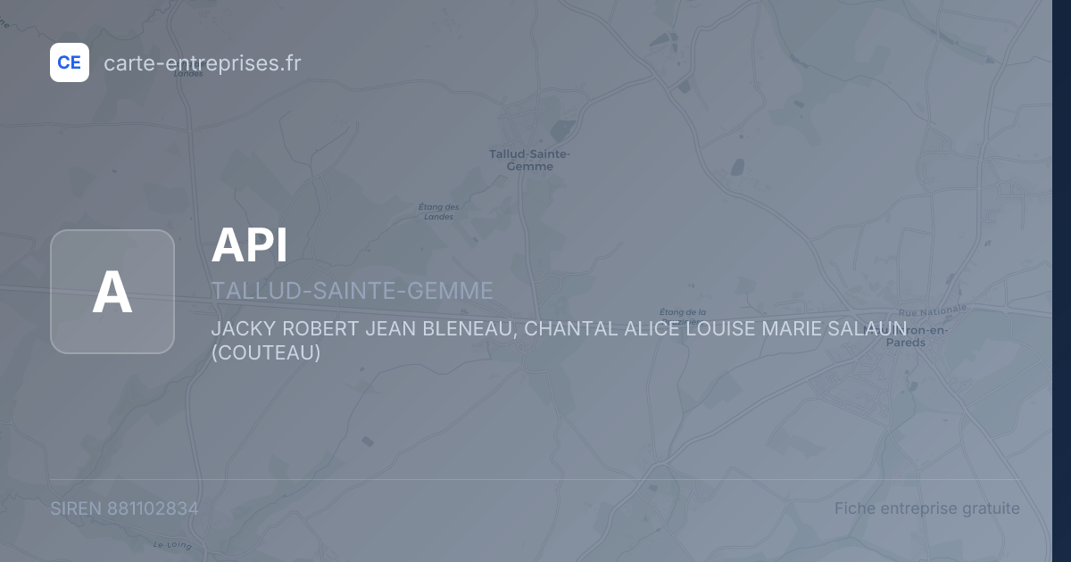API — 881102834 — fiche entreprise
