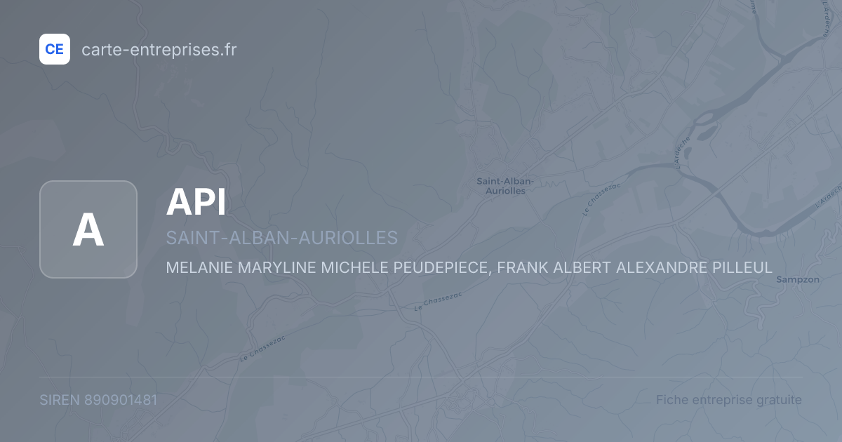 API — 890901481 — fiche entreprise