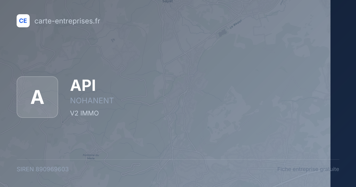 API — 890969603 — fiche entreprise