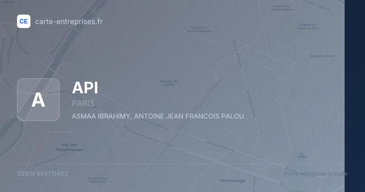 API — 894711423 — fiche entreprise