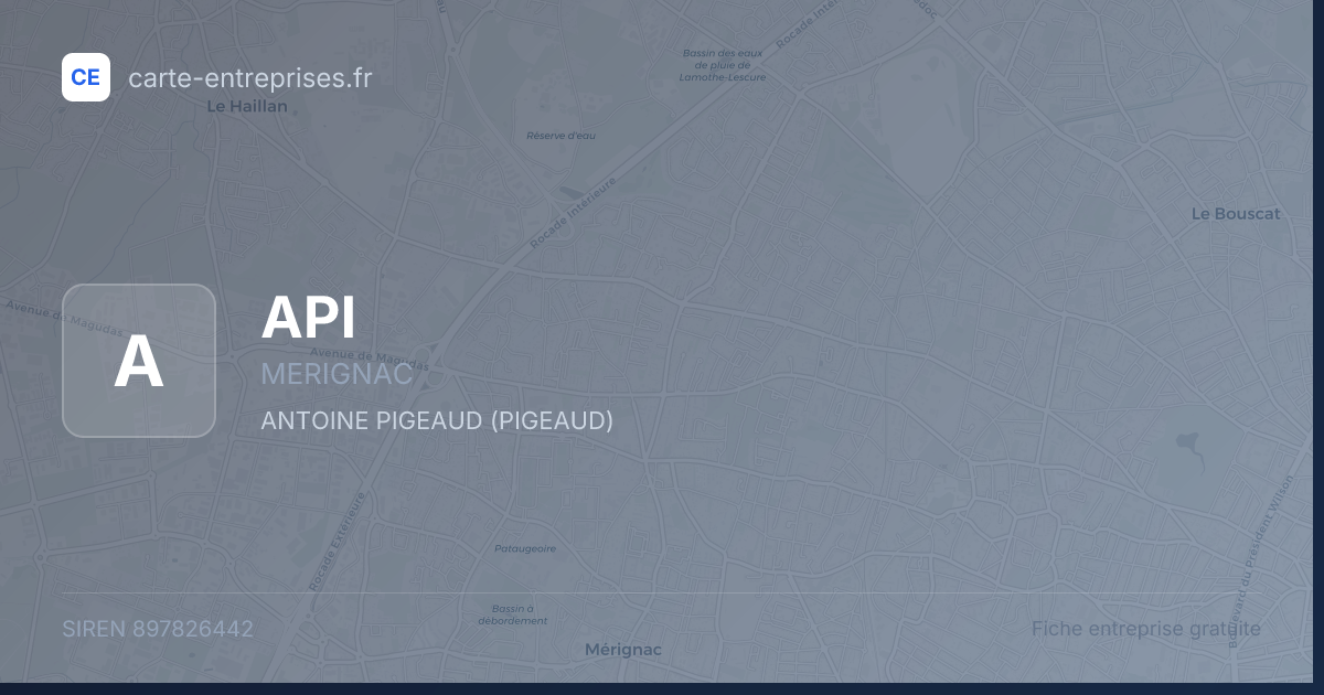 API — 897826442 — fiche entreprise