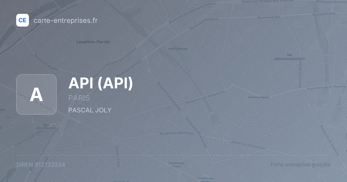 API — 912733334 — fiche entreprise