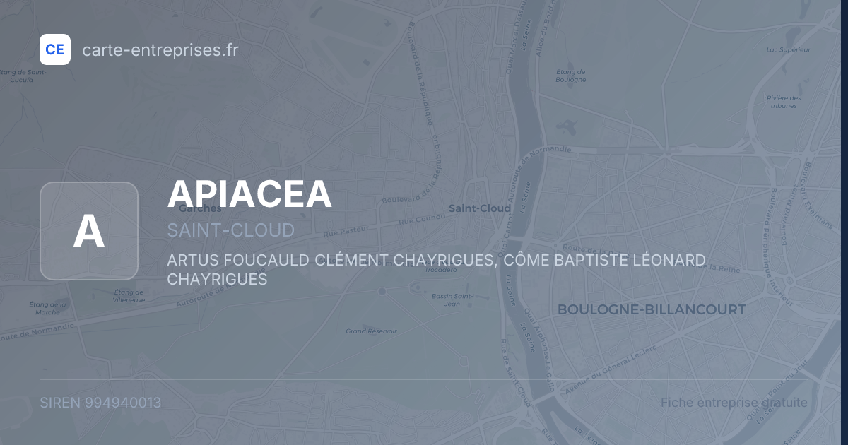 APIACEA — 994940013 — fiche entreprise