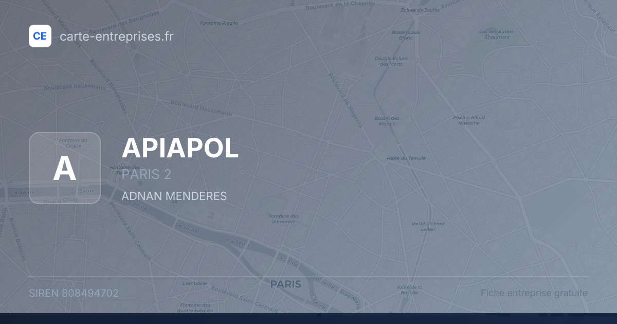 APIAPOL — 808494702 — fiche entreprise