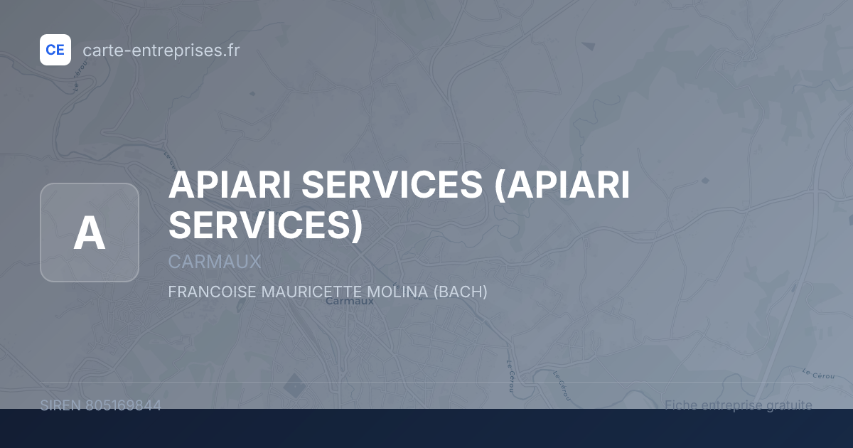 APIARI SERVICES — 805169844 — fiche entreprise