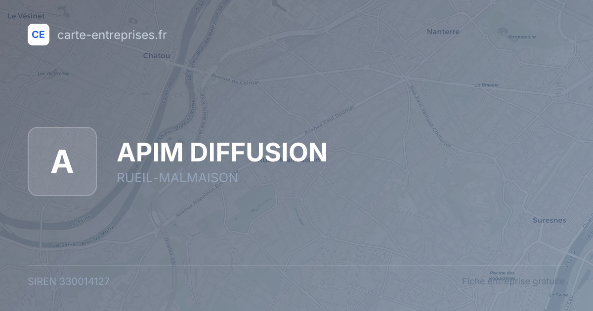 APIM DIFFUSION — 330014127 — fiche entreprise