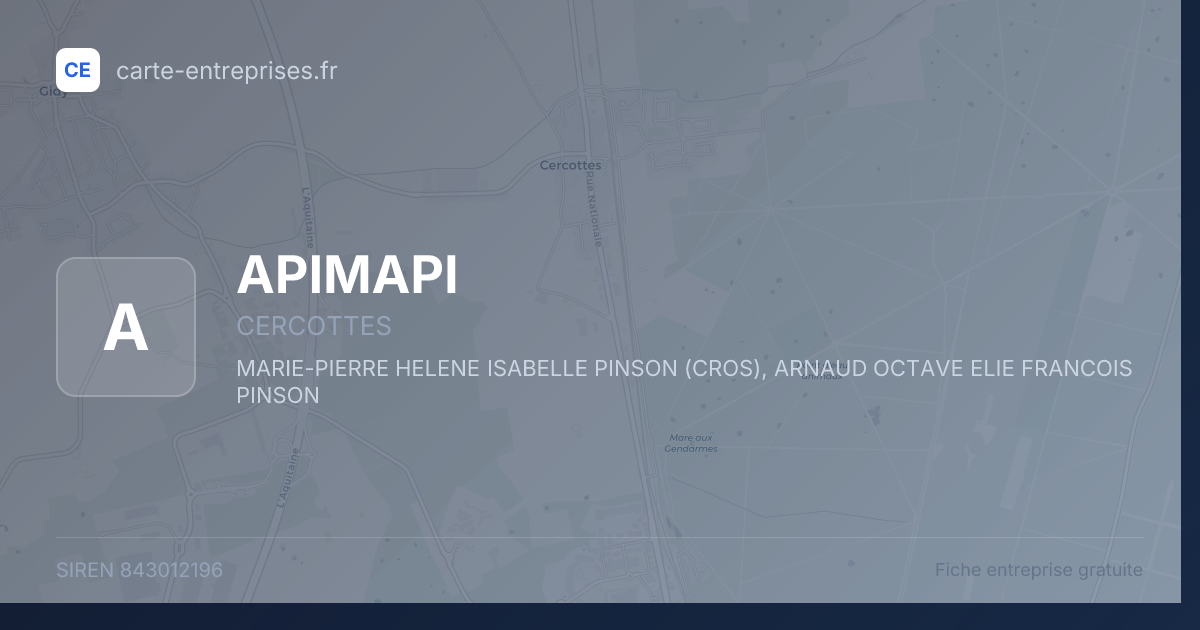 APIMAPI — 843012196 — fiche entreprise