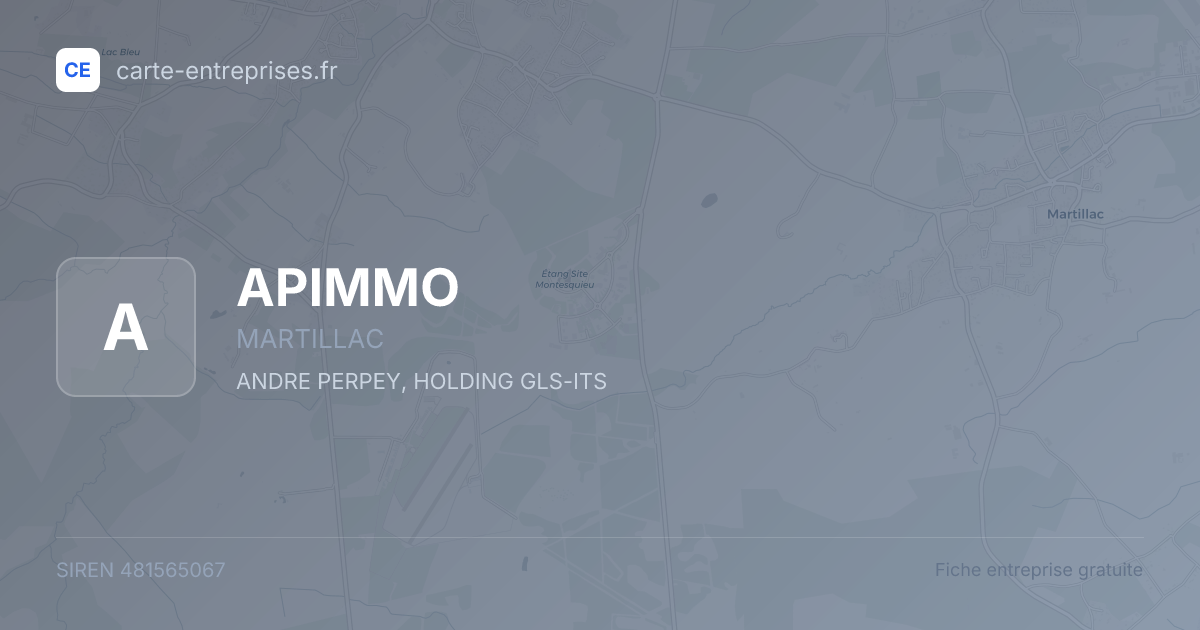APIMMO — 481565067 — fiche entreprise