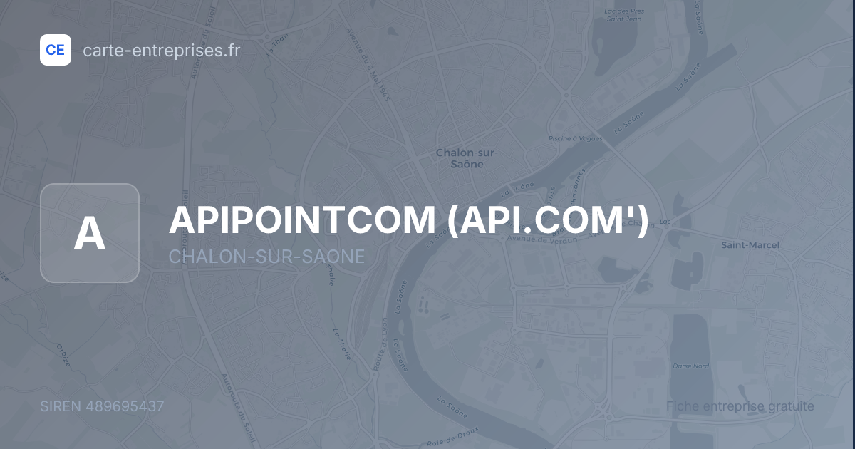 APIPOINTCOM (API.COM') — 489695437 — fiche entreprise