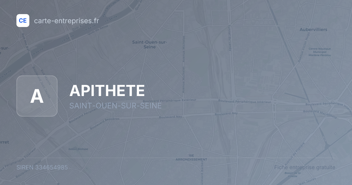APITHETE — 334654985 — fiche entreprise