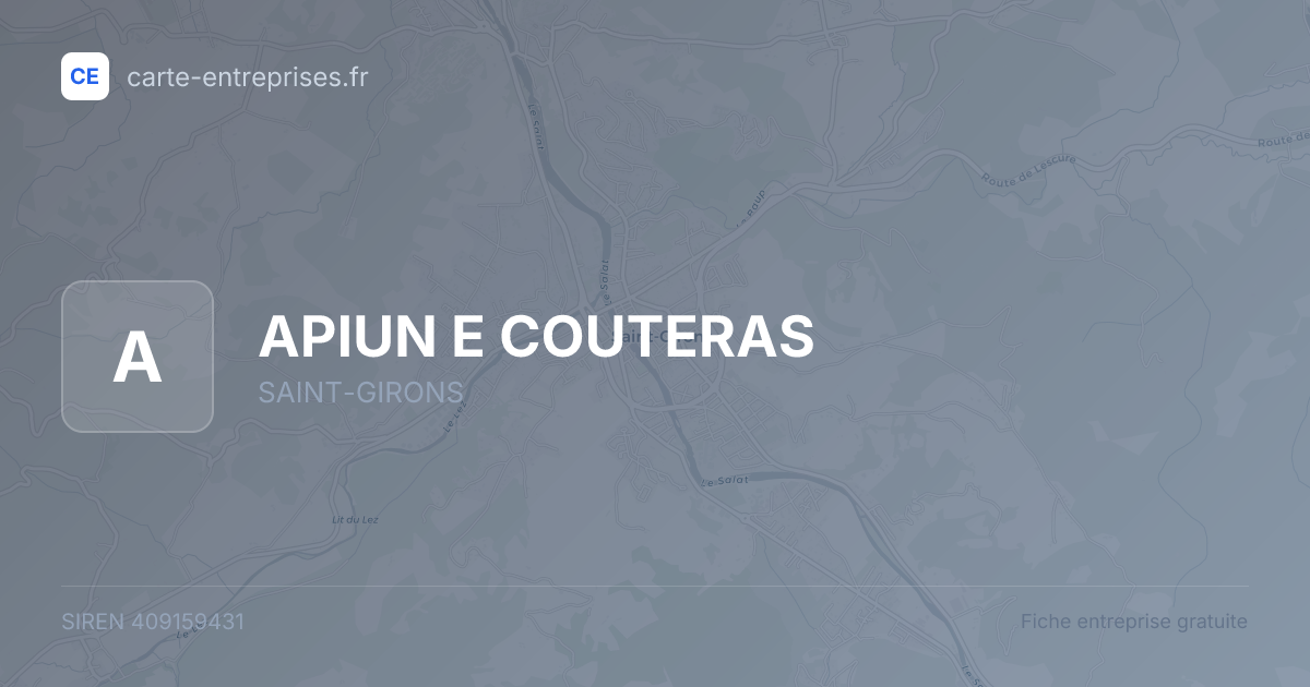APIUN E COUTERAS — 409159431 — fiche entreprise