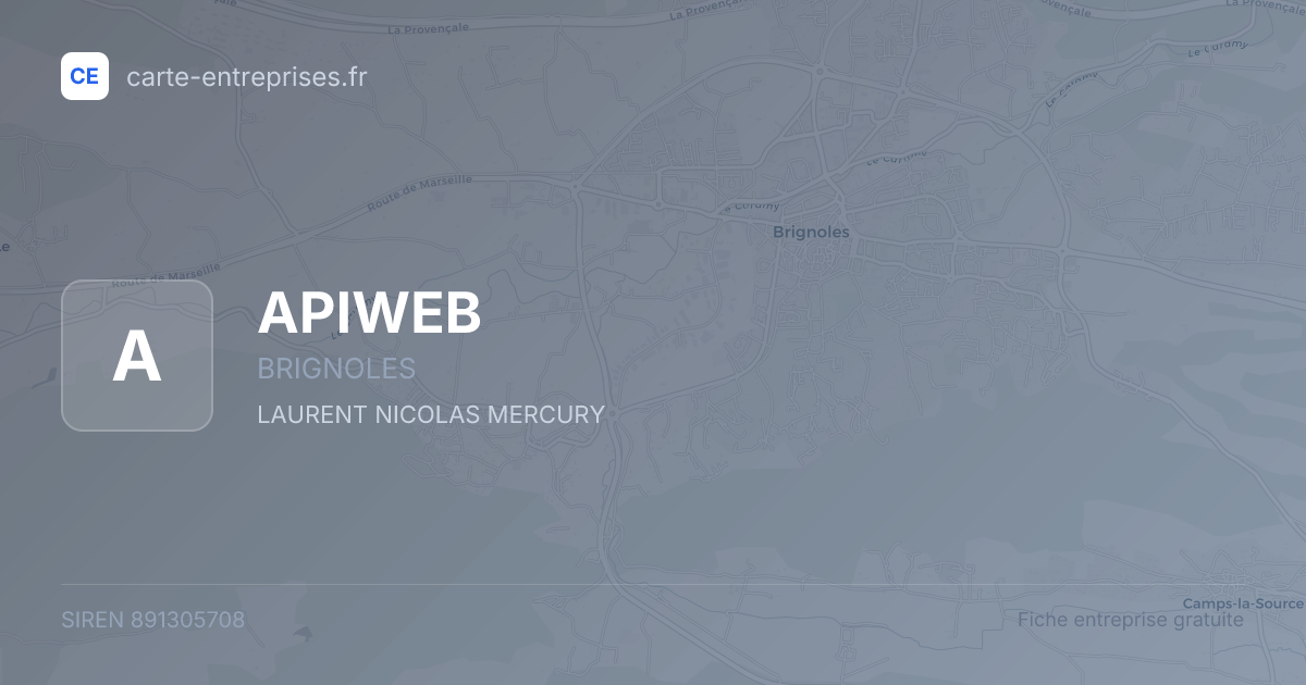 APIWEB — 891305708 — fiche entreprise
