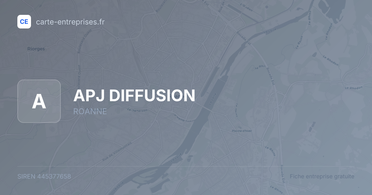 APJ DIFFUSION — 445377658 — fiche entreprise