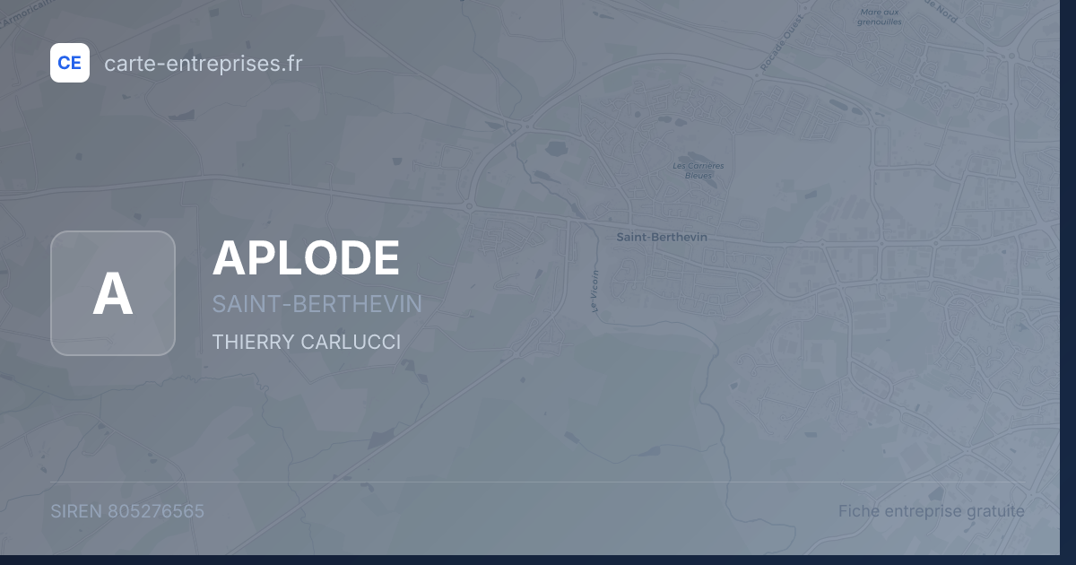APLODE — 805276565 — fiche entreprise