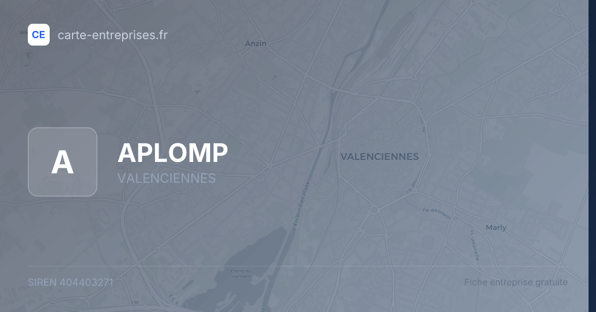 APLOMP — 404403271 — fiche entreprise