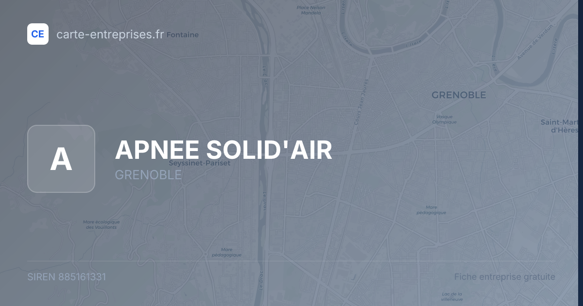 APNEE SOLID'AIR — 885161331 — fiche entreprise