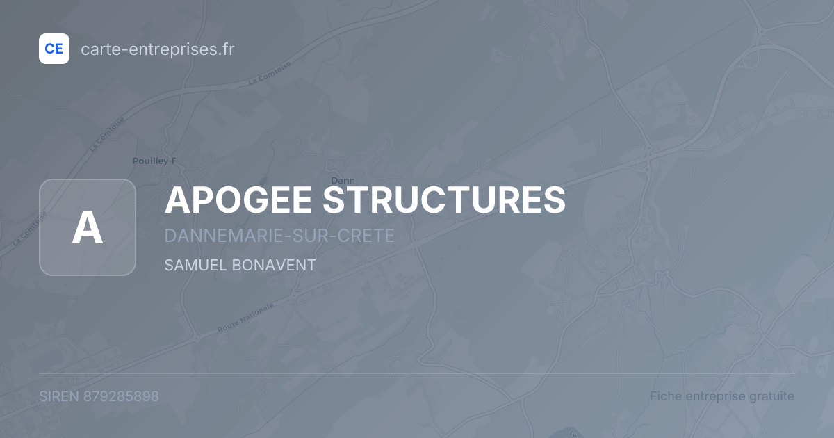 APOGEE STRUCTURES — 879285898 — fiche entreprise