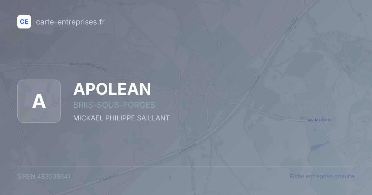 APOLEAN — 483538641 — fiche entreprise