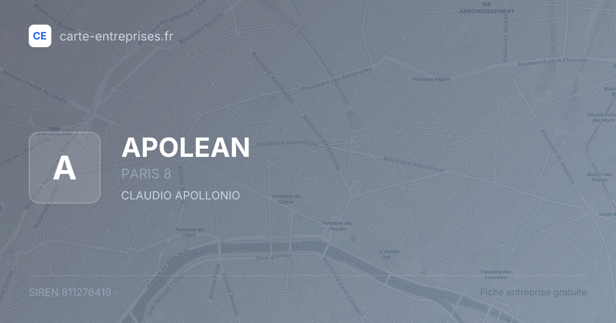 APOLEAN — 811276419 — fiche entreprise