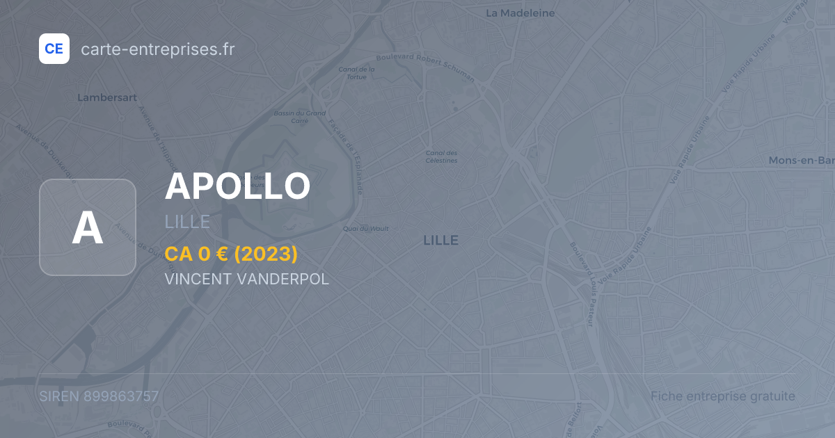 APOLLO — 899863757 — fiche entreprise