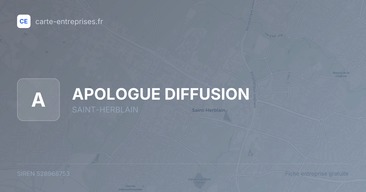 APOLOGUE DIFFUSION — 528968753 — fiche entreprise