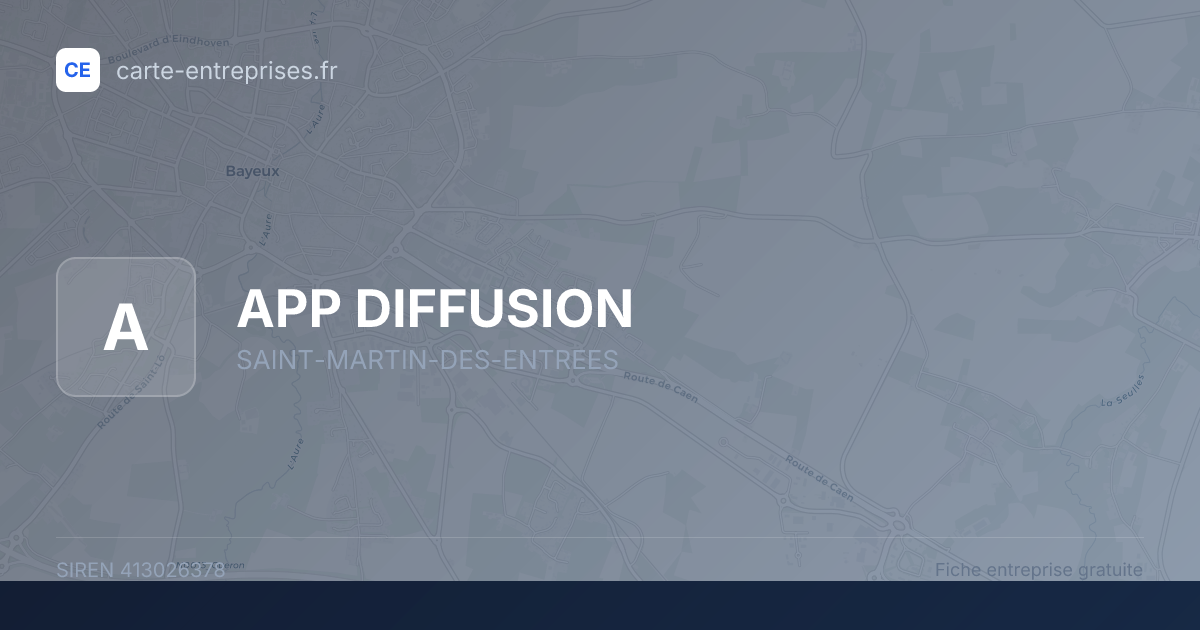 APP DIFFUSION — 413026378 — fiche entreprise