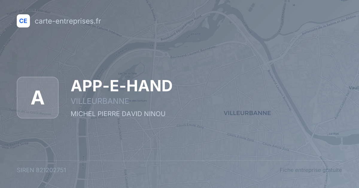 APP-E-HAND — 821202751 — fiche entreprise