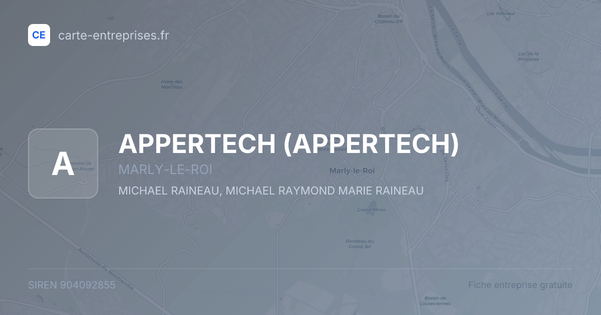 APPERTECH — 904092855 — fiche entreprise