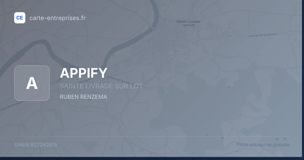 APPIFY — 922242615 — fiche entreprise