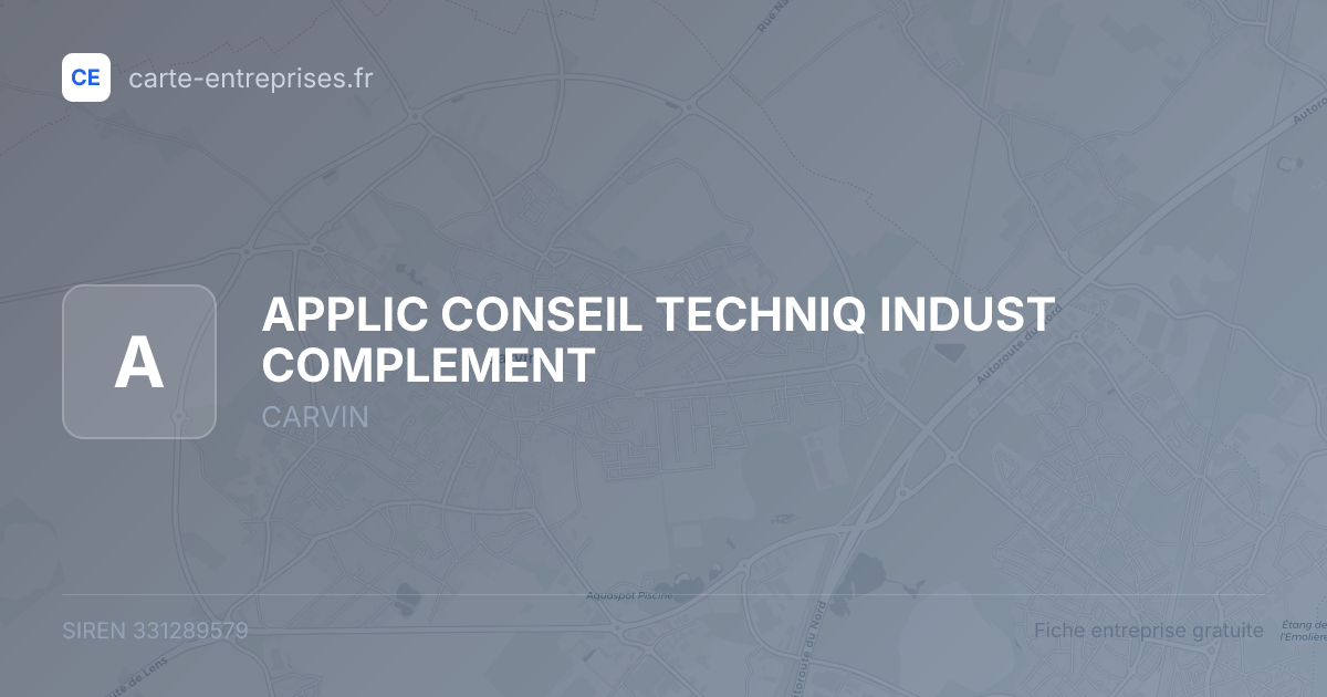 APPLIC CONSEIL TECHNIQ INDUST COMPLEMENT — 331289579 — fiche entreprise