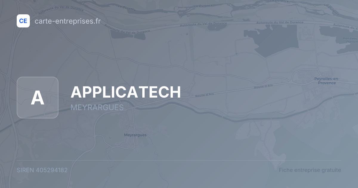 APPLICATECH — 405294182 — fiche entreprise