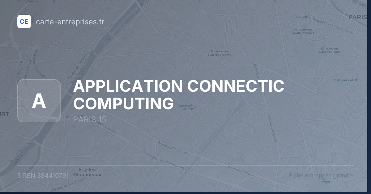 APPLICATION CONNECTIC COMPUTING — 384410791 — fiche entreprise