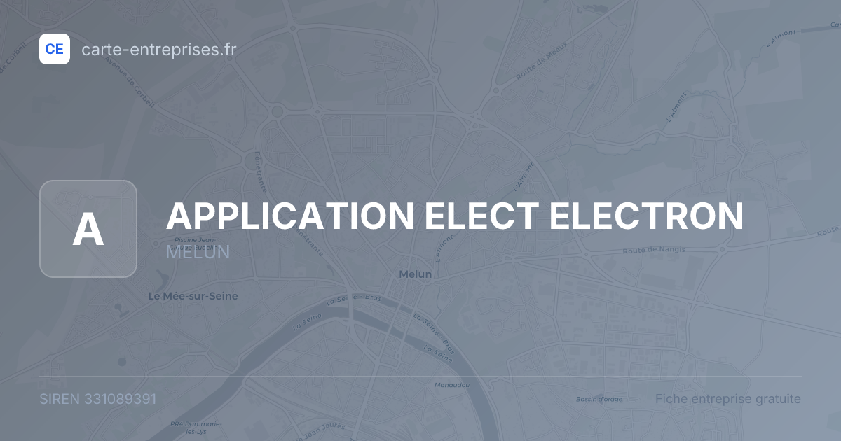 APPLICATION ELECT ELECTRON — 331089391 — fiche entreprise